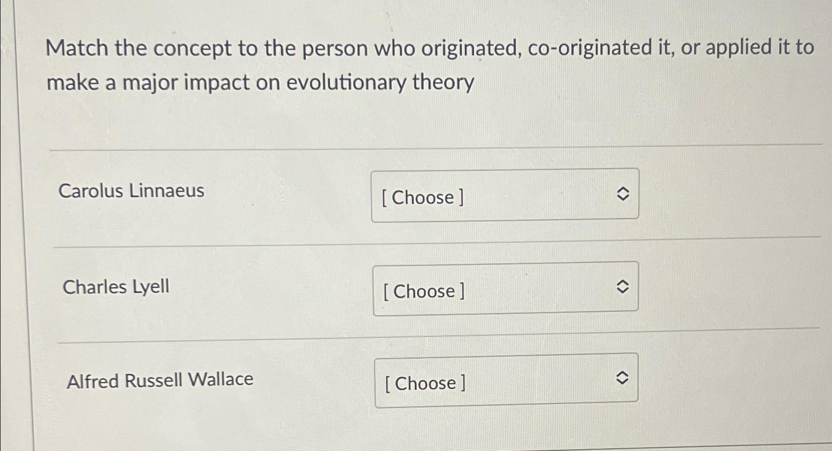 Solved Match the concept to the person who originated, | Chegg.com