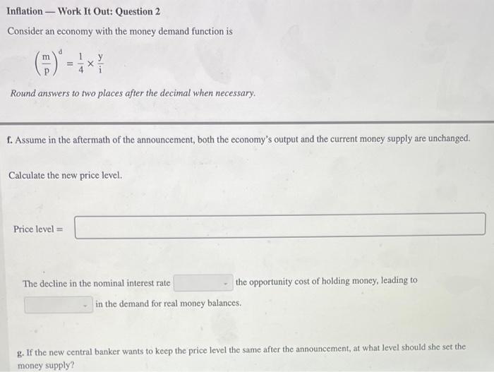 Solved Inflation - Work It Out: Question 2 Consider an | Chegg.com