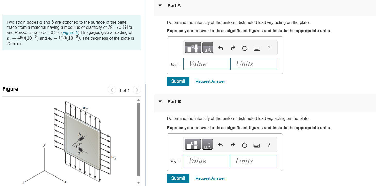 Solved Two strain gages a and b ﻿are attached to ﻿the | Chegg.com