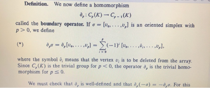 Solved Definition. Let o be a simplex (either geometric or | Chegg.com
