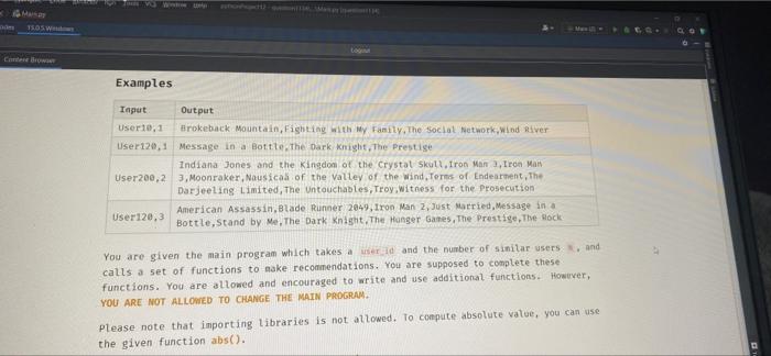 Solved Cow CMPE 150 Fall 2021 - Project 2 - Movie | Chegg.com