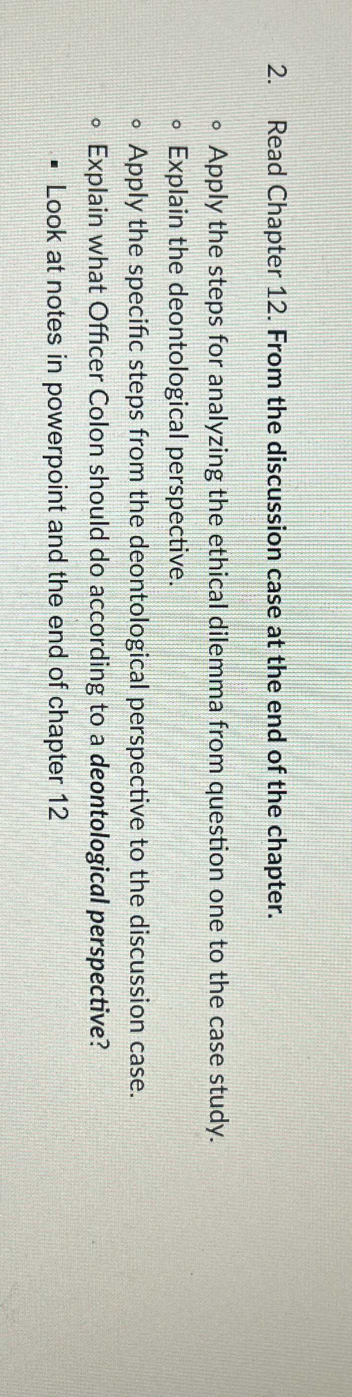 Solved Read Chapter 12. ﻿From the discussion case at the end | Chegg.com