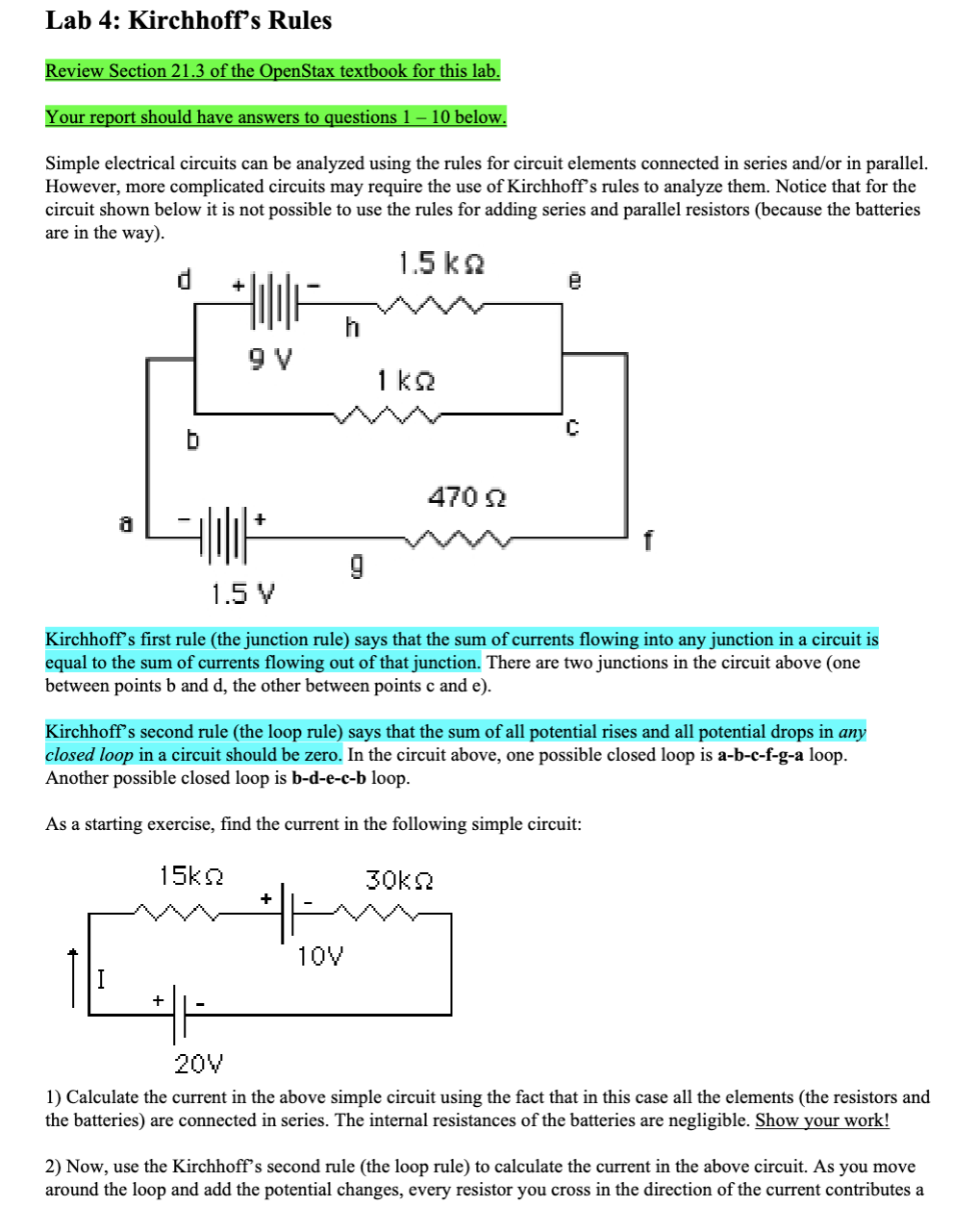 Lab Circuit Inquiry Answer Key Solved I would like the questions in this lab answered, with | Chegg.com