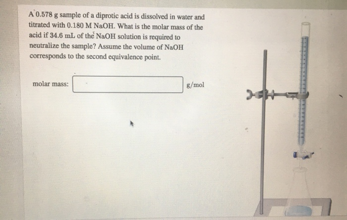 Solved A 0.578 g sample of a diprotic acid is dissolved in | Chegg.com