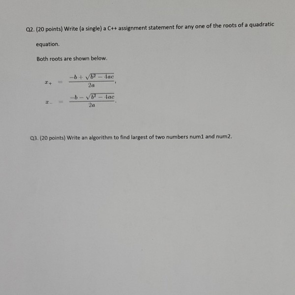 Solved 01. a. (10 points) State the four basic data types in | Chegg.com