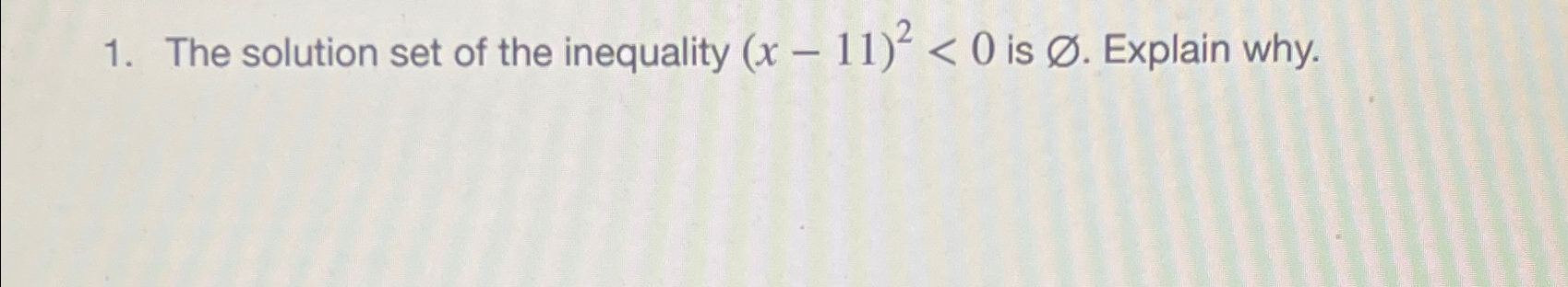 Solved The solution set of the inequality (x-11)2