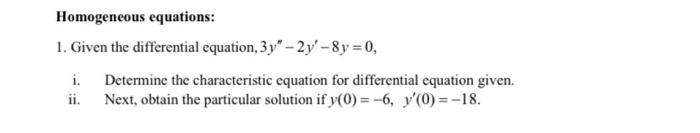 Solved Determine the characteristic equation for | Chegg.com