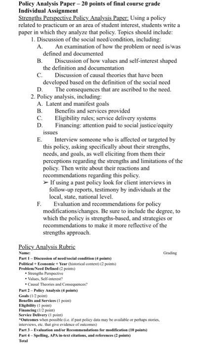 policy paper topics