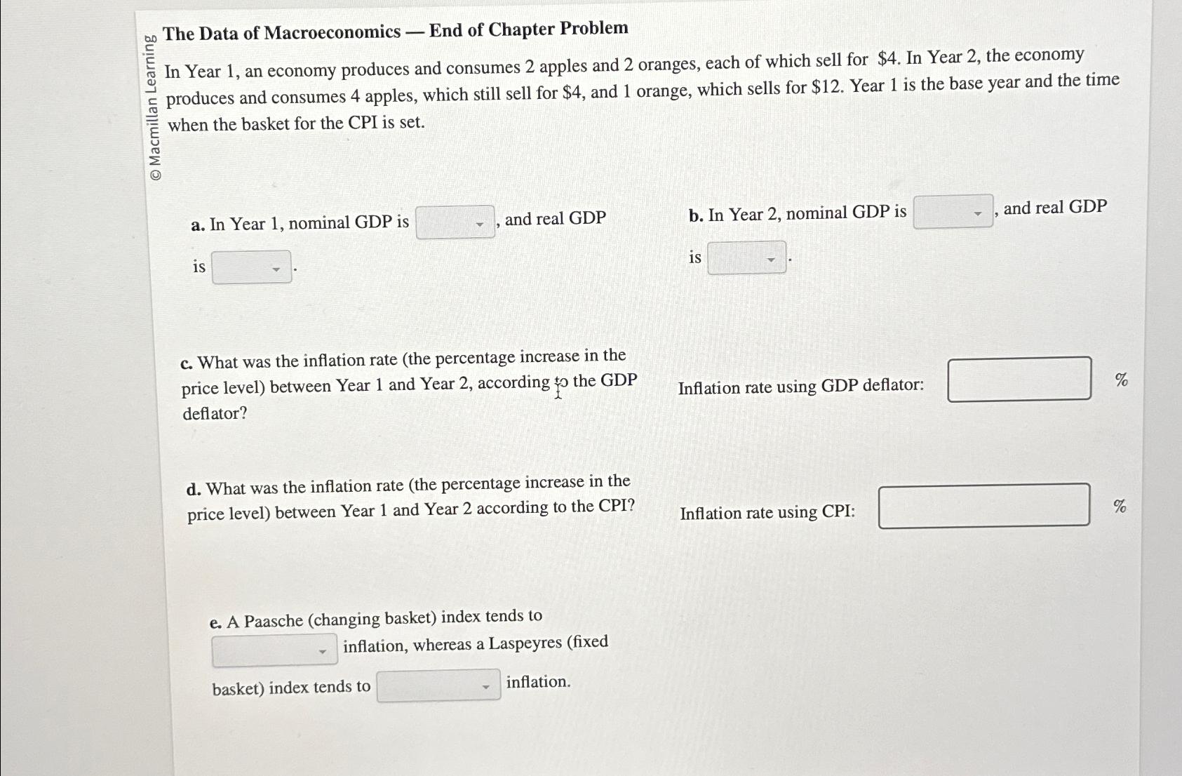 Solved The Data Of Macroeconomics - ﻿End Of Chapter | Chegg.com