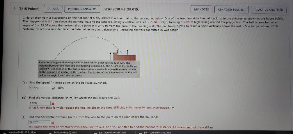 Solved 4. [3/15 Points] DETAILS PREVIOUS ANSWERS SERPSE10 | Chegg.com