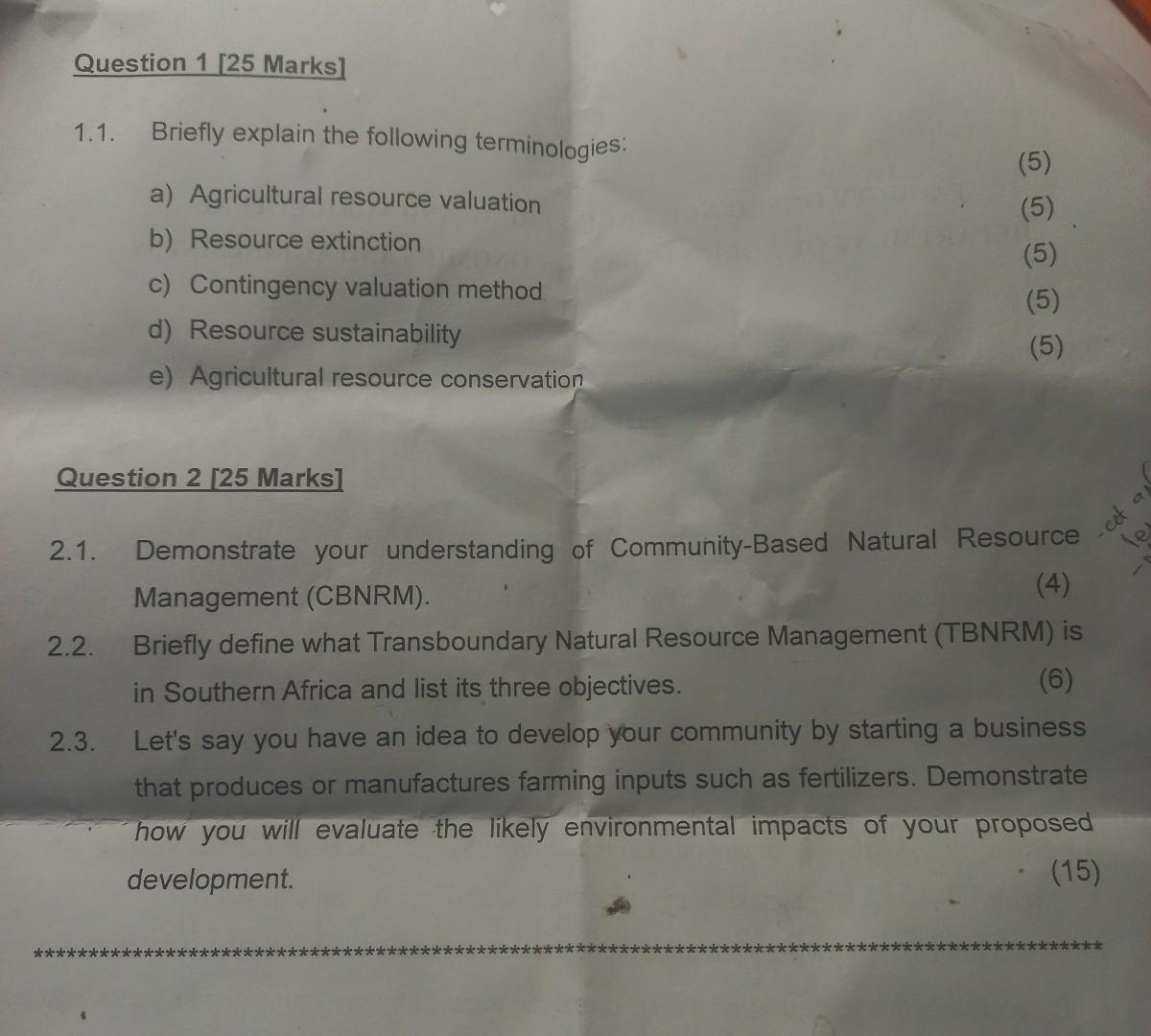 Solved 1.1. Briefly explain the following terminologies: a) | Chegg.com