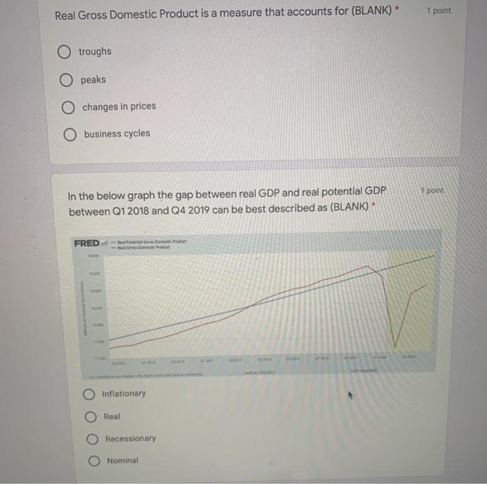 Solved Real Gross Domestic Product is a measure that | Chegg.com
