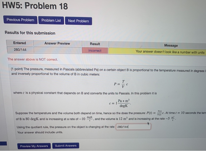 Solved HW5: Problem 18 Previous Problem Problem List Next | Chegg.com