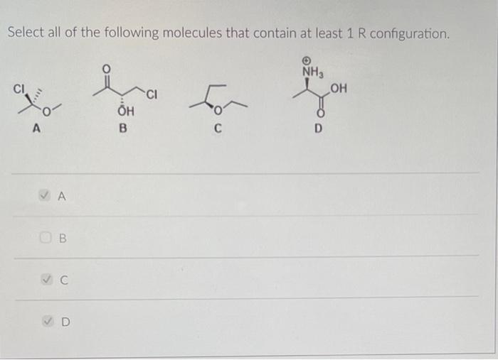 Solved Select all of the following molecules that contain at | Chegg.com