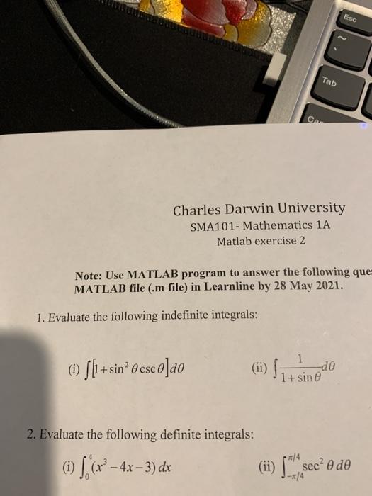 Solved Eso 2 Tab San Charles Darwin University Sma101 Chegg Com