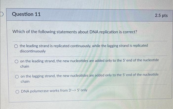 Solved Which of the following statements about DNA | Chegg.com
