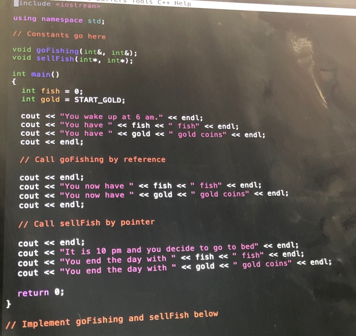Solved For this lab, we are going fishing. We start with | Chegg.com