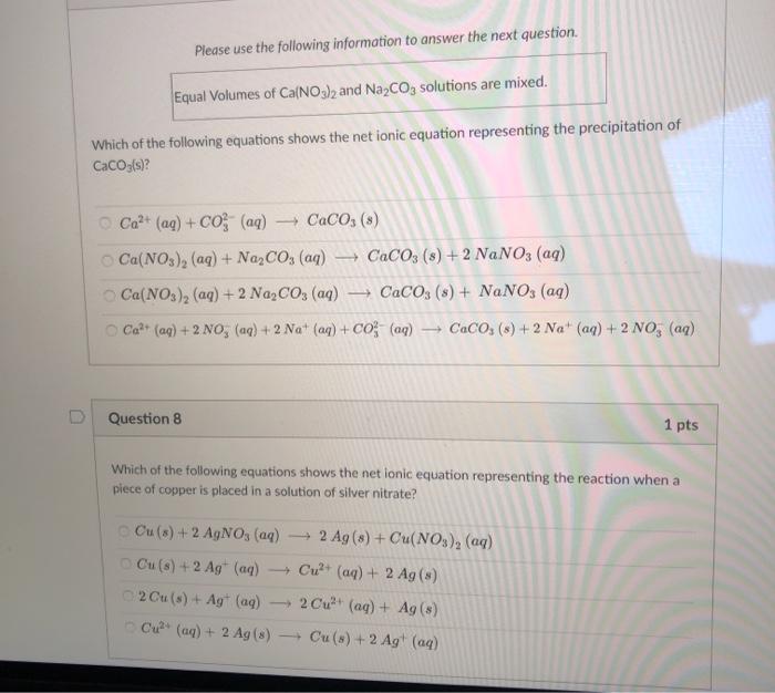Solved 1 pts Question 1 Please use the following information | Chegg.com