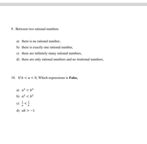 Solved Between two rational numbersa) ﻿there is no rational | Chegg.com