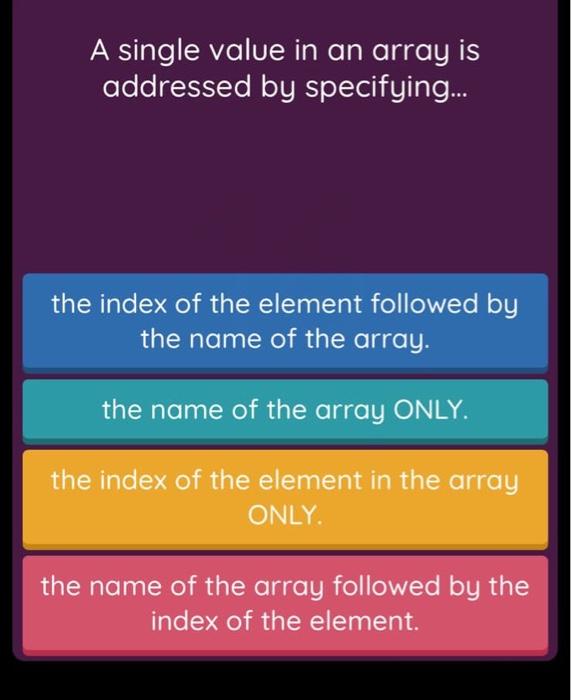 Solved Which of the following is a valid C++ array | Chegg.com