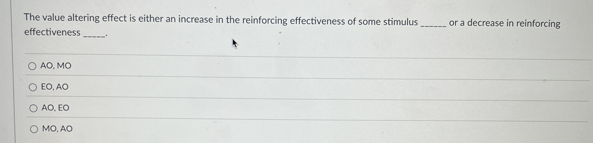 Solved The value altering effect is either an increase in | Chegg.com