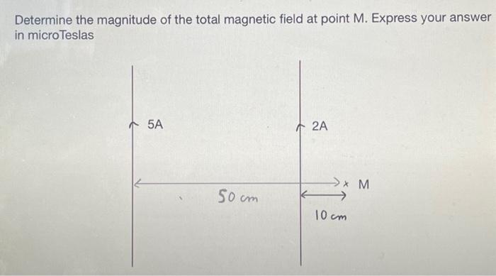 Solved Determine the magnitude of the total magnetic field | Chegg.com