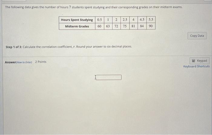 Solved The Following Data Gives The Number Of Hours 7 Chegg