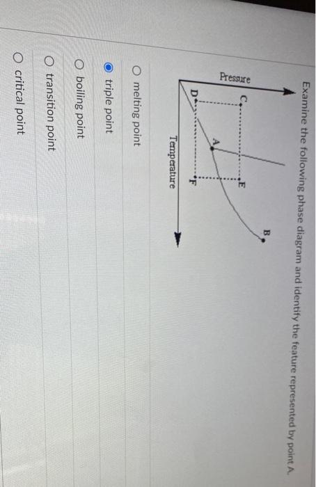 Solved Examine the following phase diagram and identify the | Chegg.com