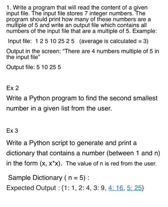 Solved 1. Write a program that will read the content of a | Chegg.com