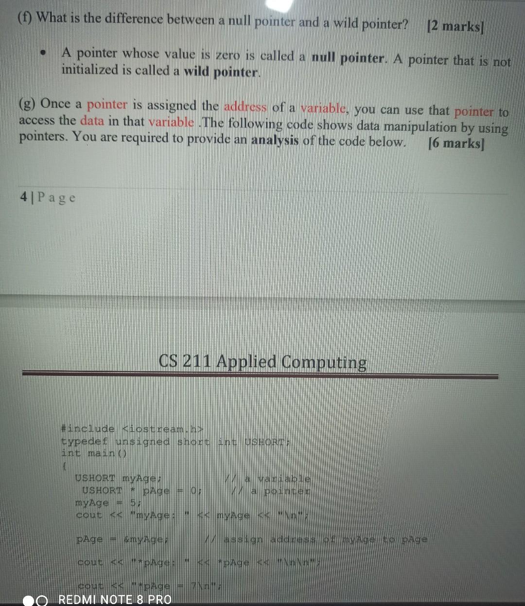 Solved ASSIGNMENT 2 POINTERS (a) Pointers can be used to | Chegg.com