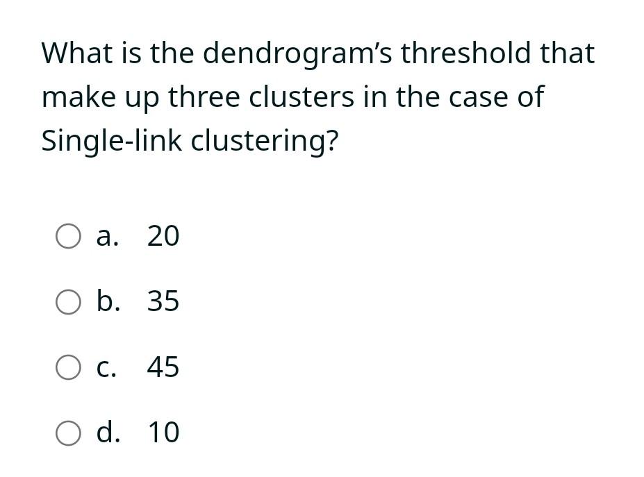 Solved Considering the distance matrix given below, What are | Chegg.com