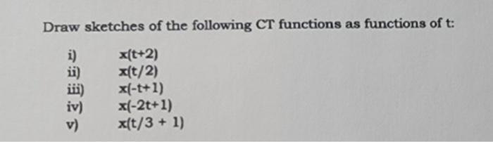 Solved a) A sketch of the CT signal x(t) - (1-t) fu(t) - | Chegg.com