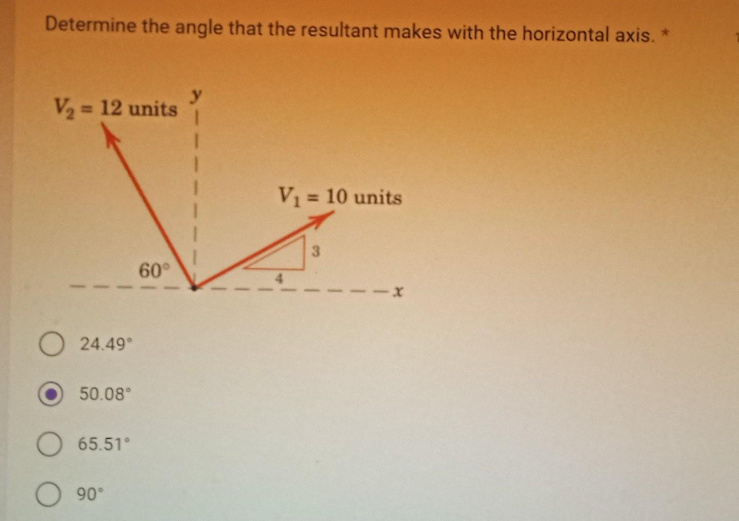 Solved Determine the angle that the resultant makes with the | Chegg.com