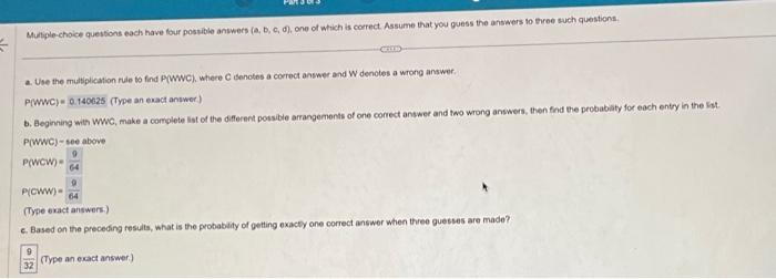 Solved what is the probability of getting exactly one | Chegg.com