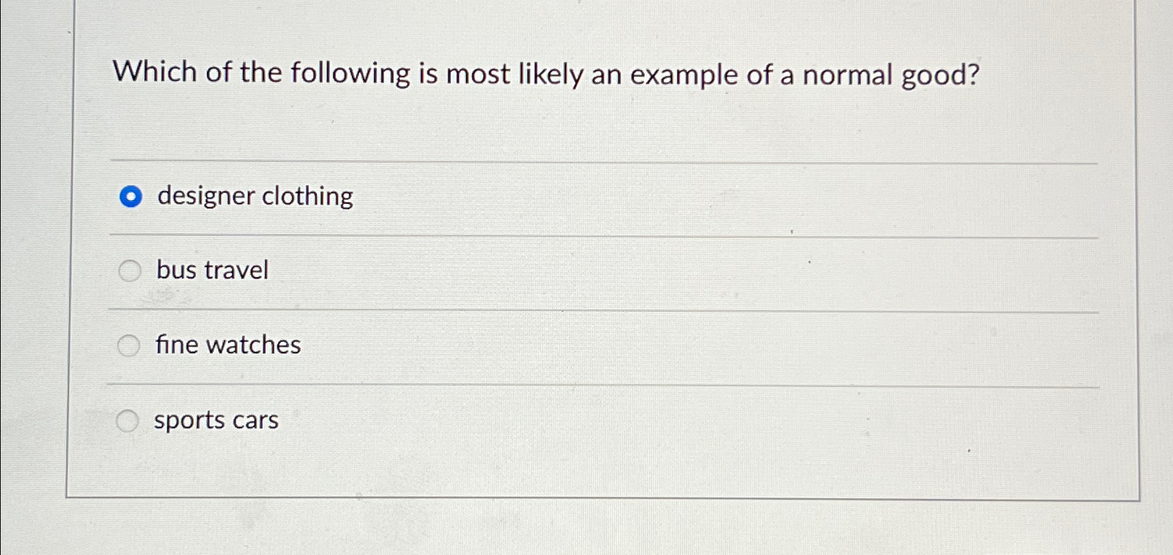 Solved Which of the following is most likely an example of a