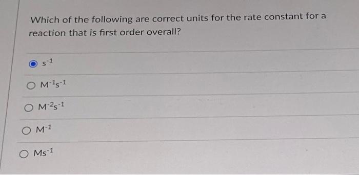 Solved Which of the following are correct units for the