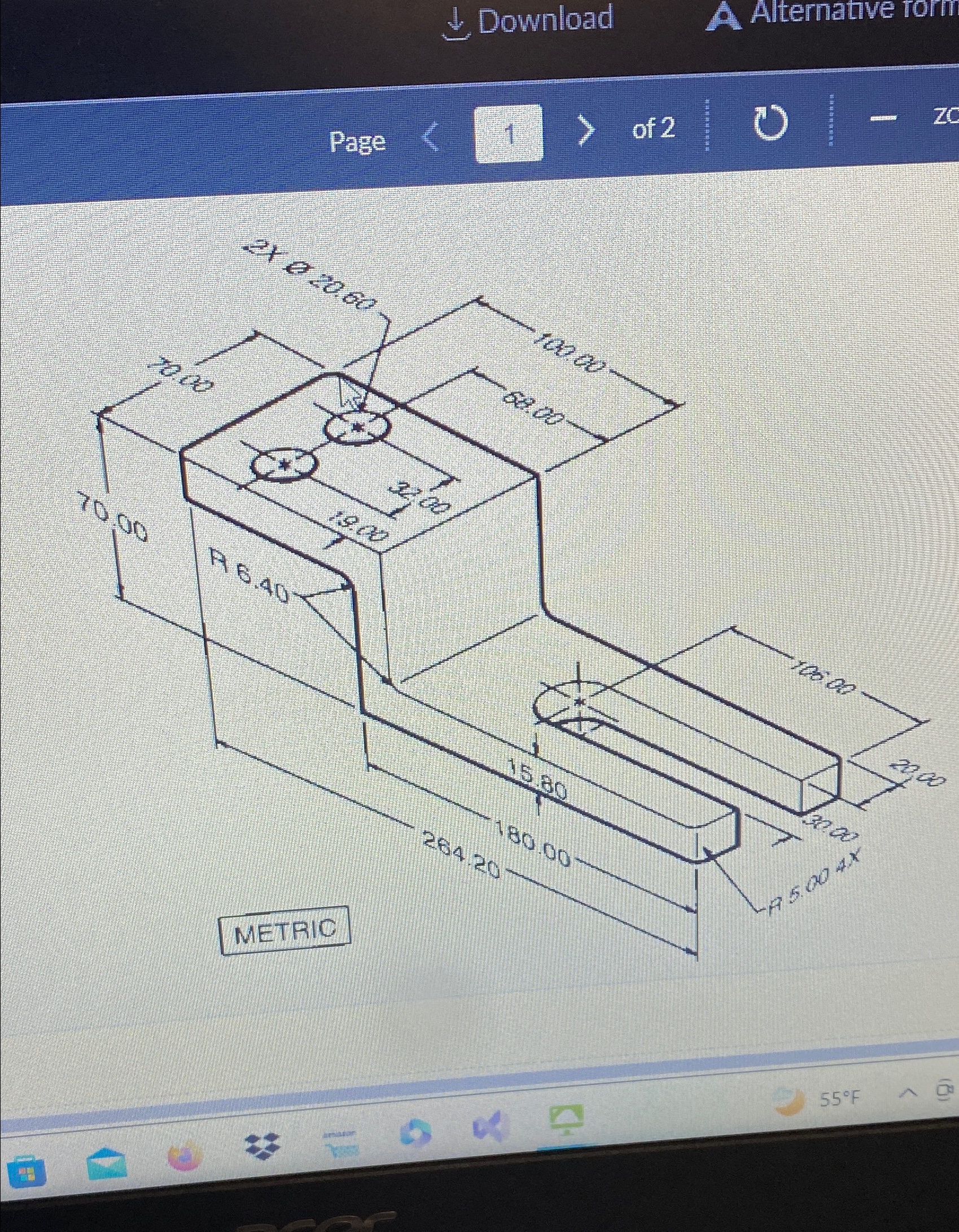 I need help creating this figure in solidworks. | Chegg.com