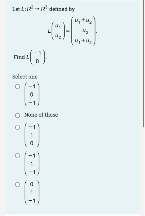 Solved Which of the following is a standard basis in R4 ? ? | Chegg.com