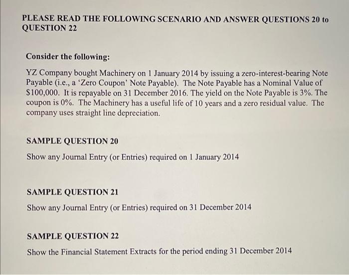 Solved PLEASE READ THE FOLLOWING SCENARIO AND ANSWER | Chegg.com