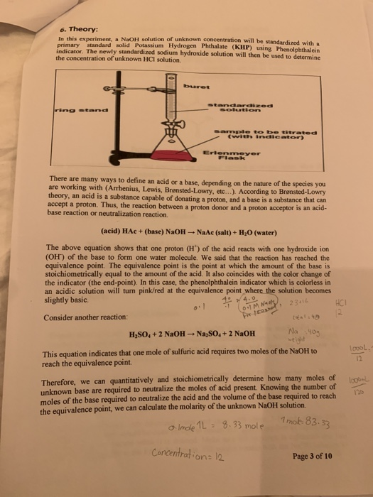 standardizing a solution of sodium hydroxide lab report answers