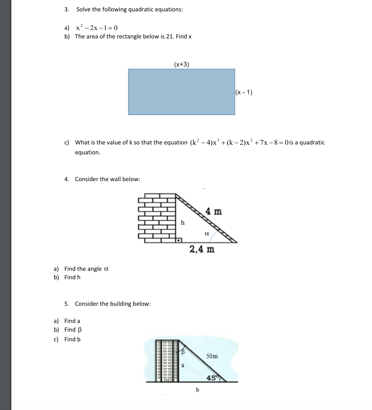 Solved Solve the following quadratic | Chegg.com