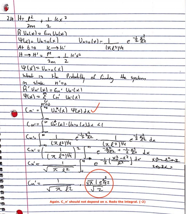 Solved 2 E 210 Hr Erkx 2m I U Nulx En Unlx 1466 Chegg Com