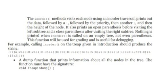 Solved Introduction A treap is a combination of a binary | Chegg.com