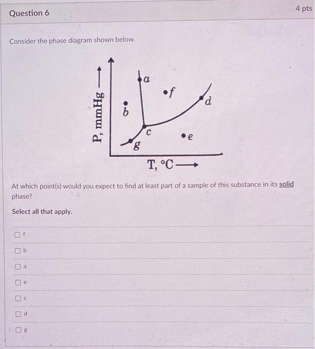 Solved Consider The Phase Diagram Shown Below. At Which | Chegg.com