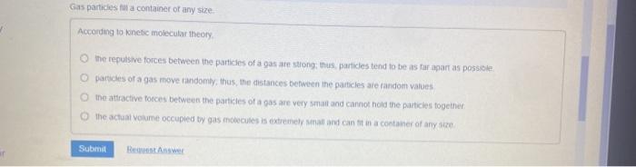 gas particles in container