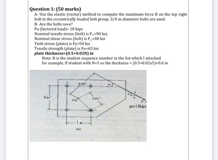 Solved Question 1: (50 marks) A-Use the elastic (vector) | Chegg.com