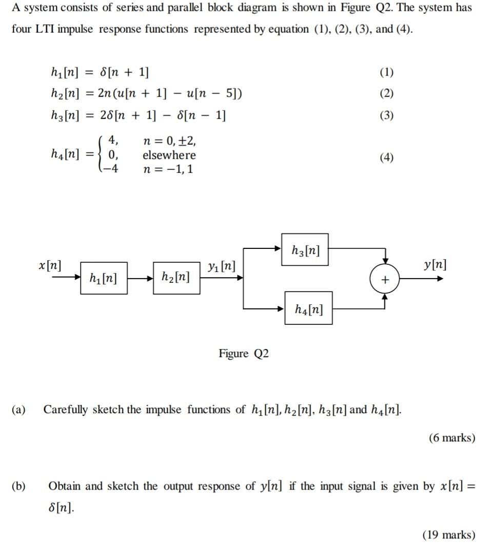 Solved A system consists of series and parallel block | Chegg.com