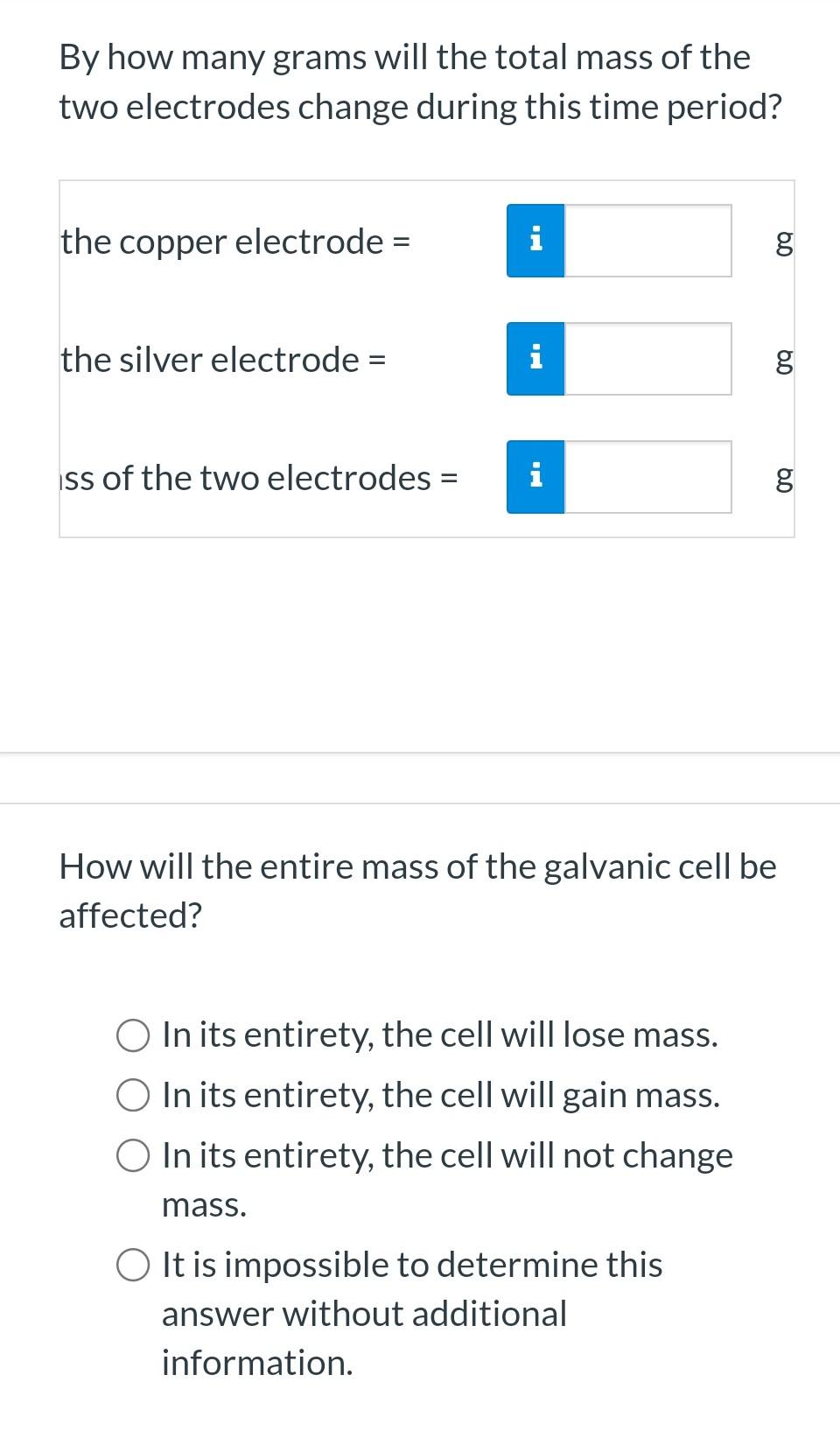 Solved Suppose a galvanic cell is established using the | Chegg.com