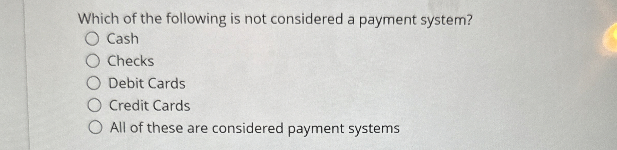 Solved Which of the following is not considered a payment | Chegg.com