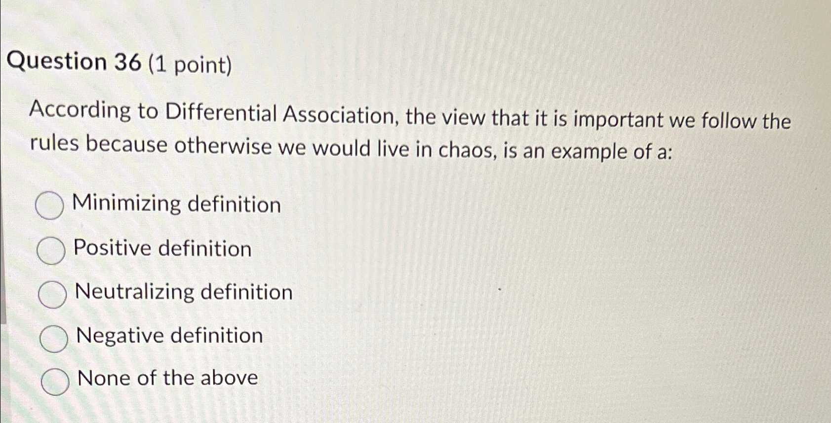 Solved Question 36 (1 ﻿point)According to Differential